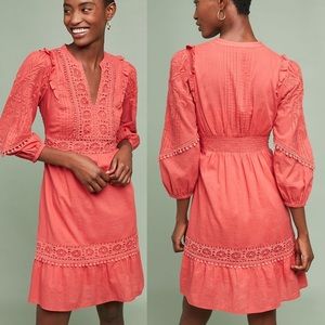 Anthro Akemi+Kin Josephine Embroidered Dress NWOT